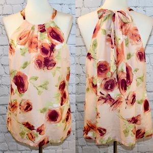 Tommy Bahama peach floral top